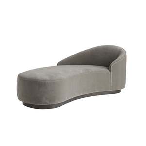 Sofas Modulars: Turner Chaise Sharkskin Velvet Grey Ash