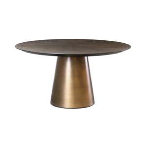 Dining Entry Tables: Aldo Dining Table - Medium - Tobacco | Brass