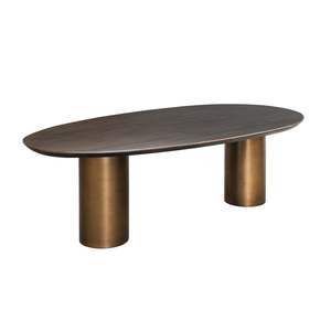 Furniture: Adela Dining Table - Large - Tobacco | Brass