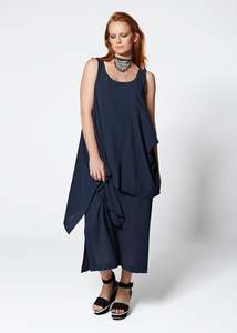 Around The Corner Dress - Navy