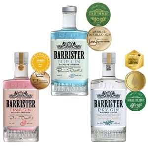 Spirits: Barrister Gin Bestsellers collection 3x700ml (Blue, Pink, Dry)