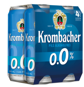Beer Pilsner Krombacher 0% 4-pack Can 500ml
