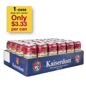 Beer & Cider: 24-pack of Beer STRONG Kaiserdom 8.2% Can 440ml