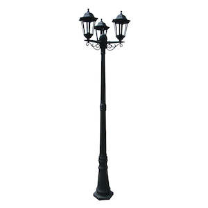 Bollards And Pole Lanterns: Vintage 3 Light Pole Lantern