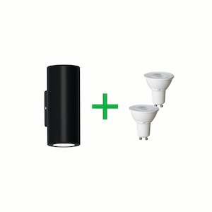 Wall Lights: Byron - Large - Round - Up/Down Wall Light with GU10 Lamp