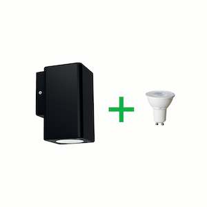 Wall Lights: Byron - Large - Square - One Way Wall Light with GU10 Lamp