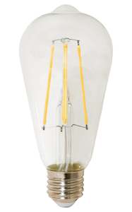 Dimmable: ST64 Clear LED Lamp