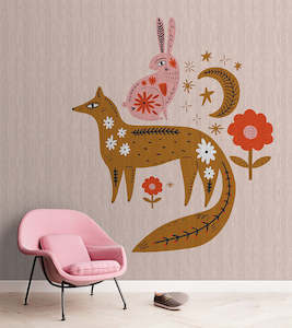Animal Wall Murals: Walls by Patel 3 - Up North Fox
