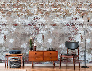 The Wall Continuous Murals: The Wall 2 - Weathered Brick