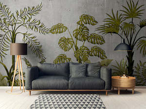 Botanical Wall Murals: Designwalls 2 - Jungle Concrete 2
