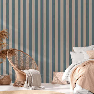 Damask Boho Wallpaper: Natural Living - Cosy Stripe