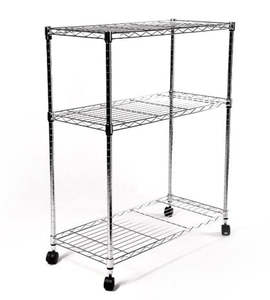 Eurowire Chrome Plated Shelving Set (3 Shelf, 950x500x350)