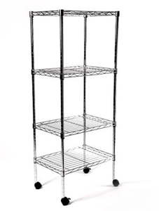 Eurowire Chrome Plated Shelving Set (4 Shelf, 1200x350x350)