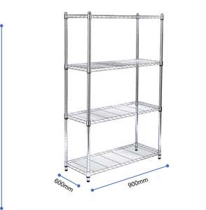 Eurowire Chrome Plated Shelving Set (4 Shelf, 1200x900x600)