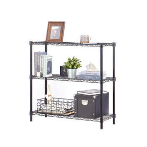 Eurowire Shelving Set (3 Shelf 900x900x350) (Black)