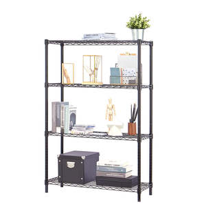 Eurowire Shelving Set (4 Shelf 1370x900x350) (Black)