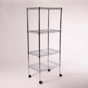 Eurowire Chrome Plated Shelving Set (4 Shelf, 1800x450x450)
