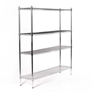 Eurowire Chrome Plated Shelving Set (4 Shelf, 1600x1500x450)