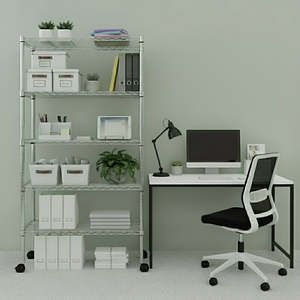 Eurowire Chrome Plated Shelving Set (5 shelf, 1600x760x350) (Silver)
