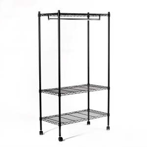 Eurowire Wardrobe (3 Shelf, 1600x900x450) (BLACK)