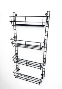 Spice Rack Ladder 4 Tier Black
