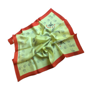 SILK SCARVES: SILK SCARVES - YELLOW & RED