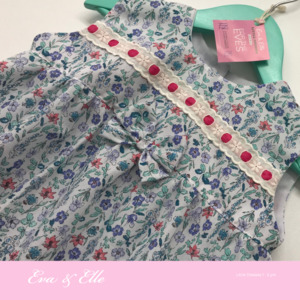 Little Dresses: Little Dresses  in pink trims - 12mths to 24 mths