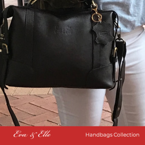 Handbags: Black - Leather Fashion Handbag
