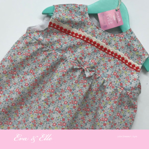 Little Dresses: Little Dresses  in red trims - 12mths to 24 mths