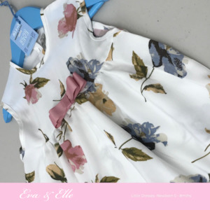 Little Dresses: Little Pastel Flowers on White for Newborn to 8 Months