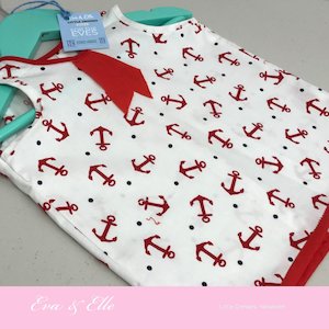 Little Dresses: Little Red Anchors for Newborn