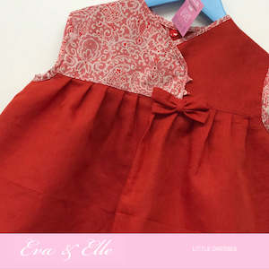 Little Dresses: Little Dress in Linen & floral 2 - 3 yrs
