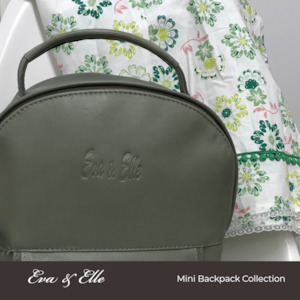 Backpacks: Olive Green - Leather Mini Backpack (New Colour)