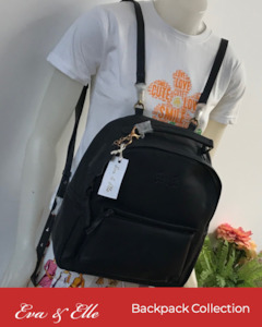 Backpacks: Black - Fashionable Leather Backpack