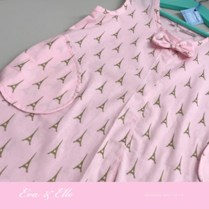 City Of Romance Collection: Little 'Petite' Paris Pinafore Dress for 3 - 6yrs in Pink