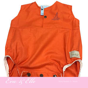 Baby Rompers: Baby Rompers in Orange - NZ Made