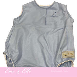 Baby Rompers: Baby Rompers in Sky Blue - NZ Made