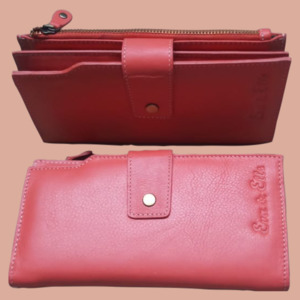 Rfid Wallets: Women's Leather Wallet - Orange