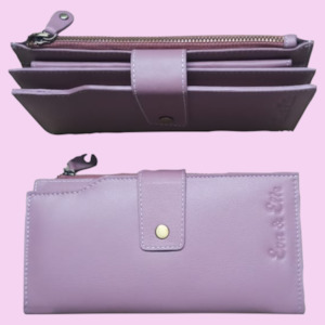 Rfid Wallets: Women's Leather Wallet - Baby Pink