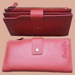 Rfid Wallets: Women's Leather Wallet - Orange