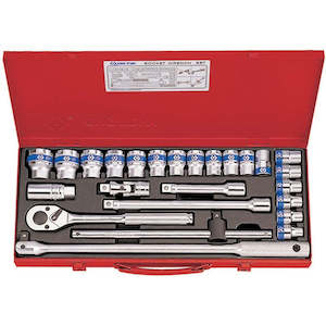 Products: King Tony 25pc 1/2Dr 12Pt Socket Set Met