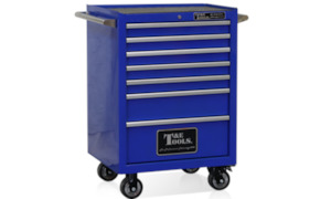 T&E 27" Godfather 7 Drawer Roller Cabinet - Blue
