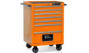 T&E 27" Godfather 7 Drawer Roller Cabinet - Orange