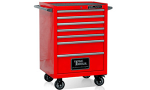 T&E 27" Godfather 7 Drawer Roller Cabinet - Red