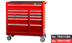 T&E 41" 11 Drawer Roller Cabinet - Red