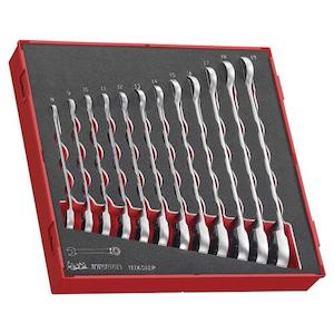 Teng 12pc Rev. Ratchet mm Combination Spanner Set - TED-Tray