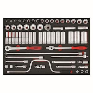 Teng 63pc 1/2in Dr. Metric Socket & Acc. Set (EVA)
