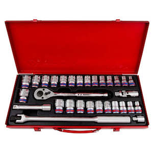 King Tony: King Tony KT4030CR – 30-Piece 1/2″ Drive 12-Point Socket Wrench Set (10-30mm | 7/16″ – 1″)