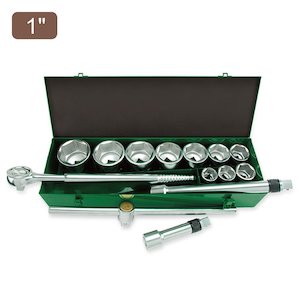Sockets: Toptul Socket Set 1" Drive 14Pce 36-80mm Toptul GCAD1403