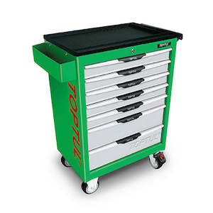 Roller Cabinets: Toptul Tool Trolley 7 Draw Green 5xMedium 2xLarge Draws 687x459x857mm Toptul TCAC0701